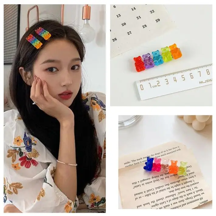Новинка резиновые заколки для волос в Корейском стиле конфетных цветов форме