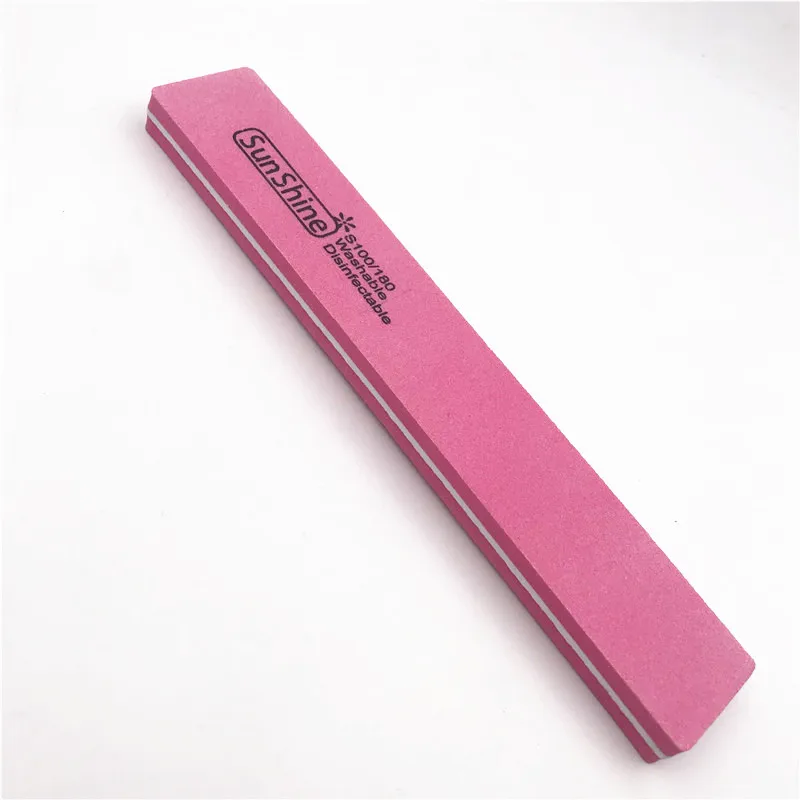 5 шт./лот квадратный Солнечный свет 100/180 триммер пилка для ногтей буфер губка Лайм