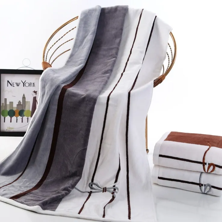 100% Cotton Bath Towels For Adults 70x140cm Big Size Velour absorbent Beach Towel Men Shower | Towel/Towel Set