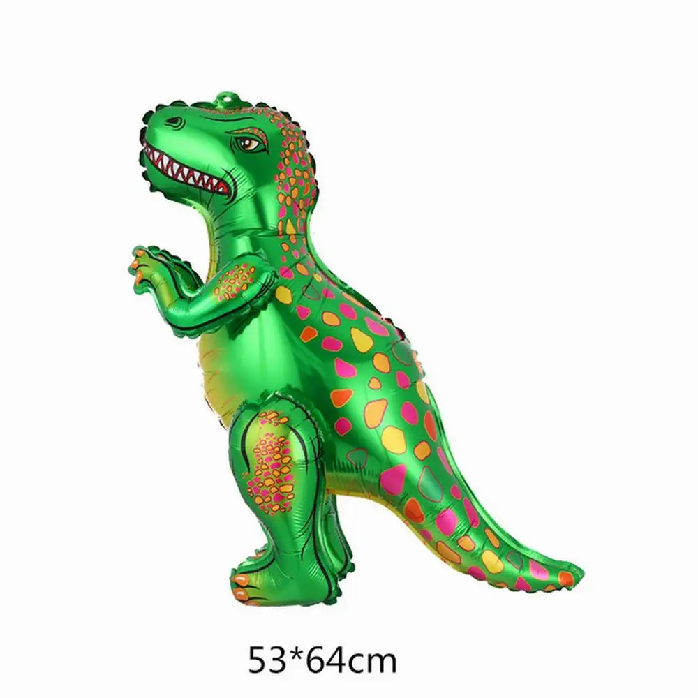 Kit de arco de guirnalda de globos de dinosaurio para ni&ntilde;os, globos verdes de papel de aluminio 4D, jungla, Safari, decoraci&oacute;n para fiesta de cumplea&ntilde;os, 137 Uds.-3