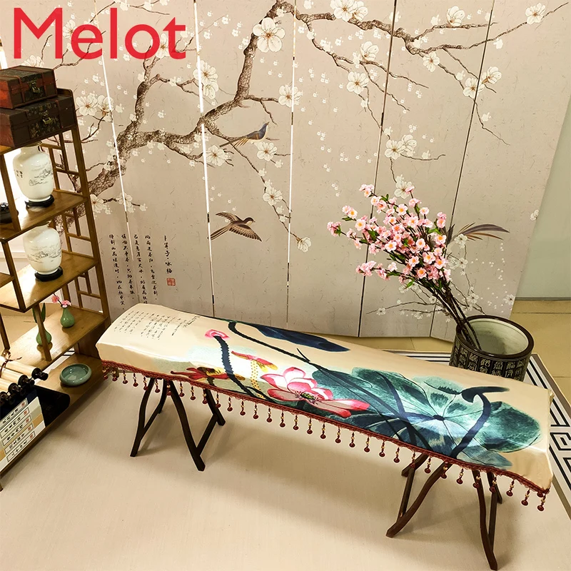 

Master Handmade Personalized Creative Production, High-End Guzheng Dustproof Piano Cloth Stool Chinese Style Artistic Elegant