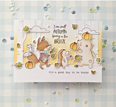 TPP детский медведь играющий с друзьями прозрачные резиновые штампы/Детские