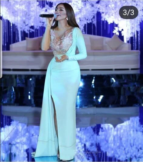 

Великолепные синие вечерние платья, длинные платья-футляр с аппликацией и бисером, на одно плечо, с длинным рукавом, платья знаменитостей, и...