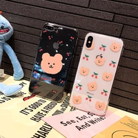 kawaii bear korea clear couple phone case for coque iphone 11pro max 7 8 6s plus case silicon soft for iphone cover x xs max xr