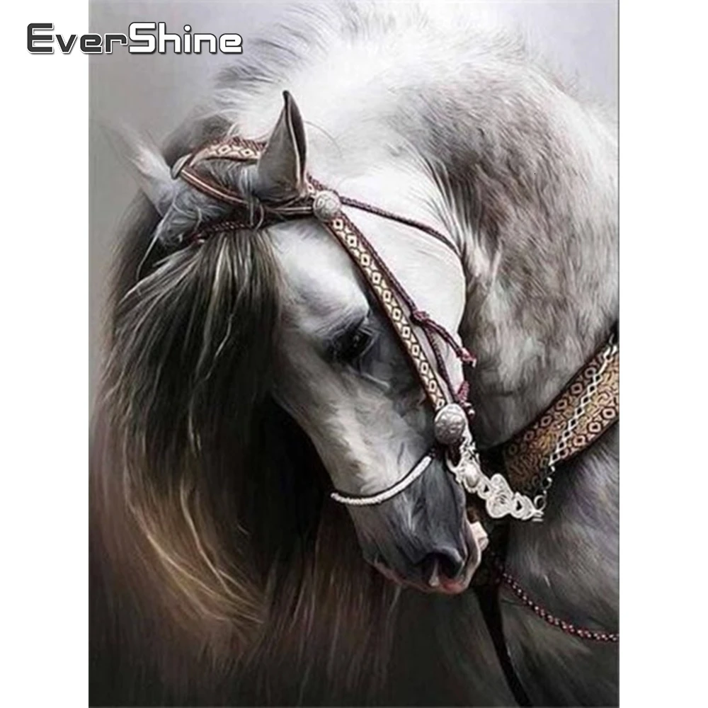 Evershine Diamond Painting Horse Cross Stitch 5D DIY Embroidery Animals Full Square Rhinestone Mosaic Set Home Decoration | Дом и сад