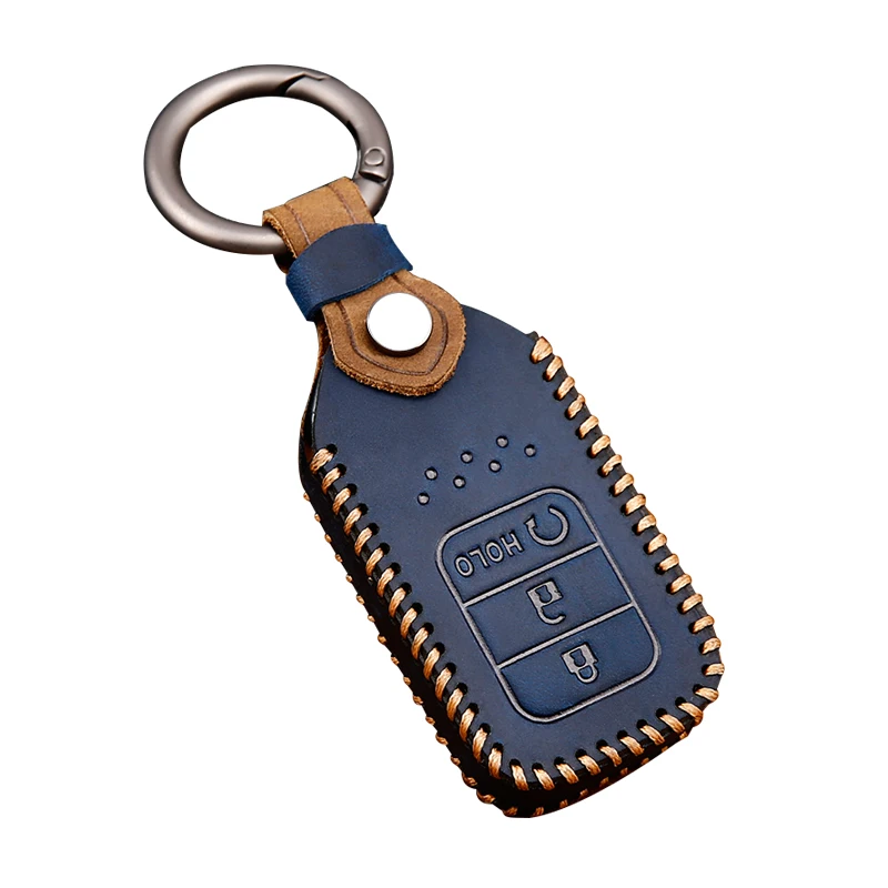 

Genuine leather car key case key cover for Honda Civic HR-V CRV agreement odyssey Accord EX EXL Crz Pilot Ridgeline CXV fob new