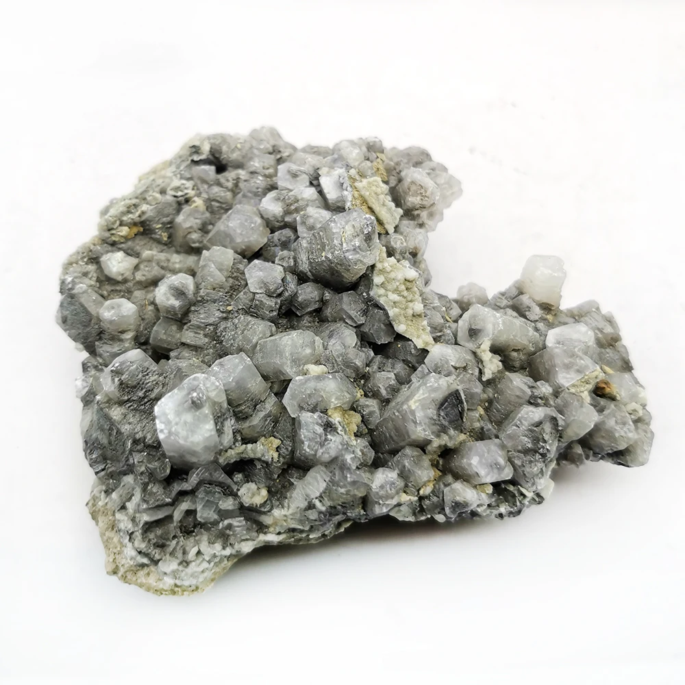 Натуральный флуоресцентный серый кальцит 577 г колональный калькспар скелетный