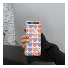 Valentines Day Present for Samsung Case Galaxy ZFlip Cover Japan Style Heart Shape Phone Case Lover for 5G Z Flip Phone Covers