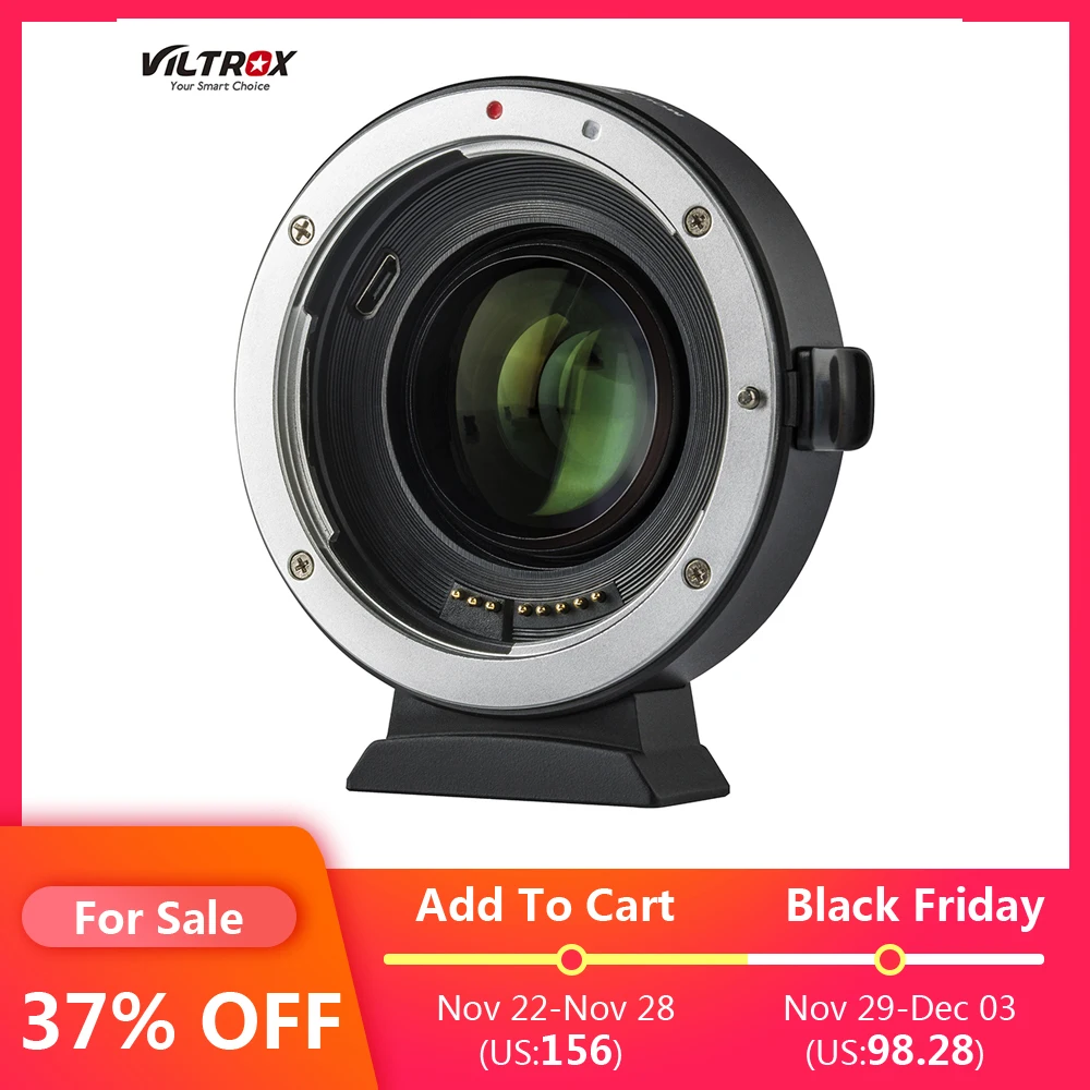 Viltrox EF-EOS M2 фокусный редуктор усилитель адаптер Автофокус 0.71x для Canon EF Крепление объектива к EOS M камера M6 M3 M5 M10 M100 M50