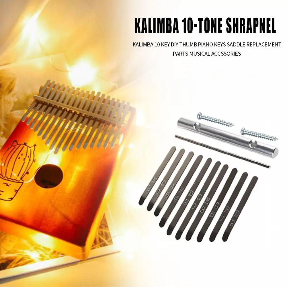 

Набор для пианино Kalimba, комплект из 10 ключей, сменные детали «сделай сам», перкуссионные инструменты, музыкальные аксессуары