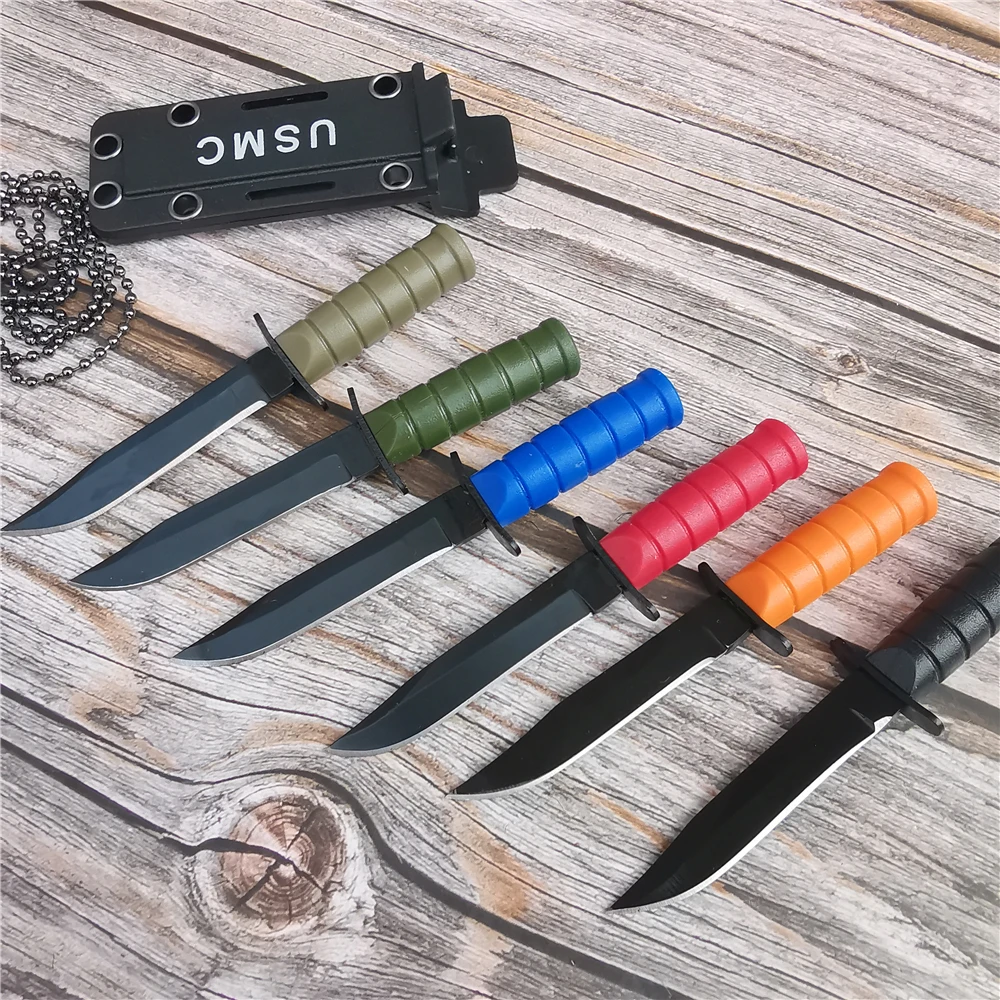 Уличный нож 10 см острый из нержавеющей стали для кемпинга барбекю деревянного