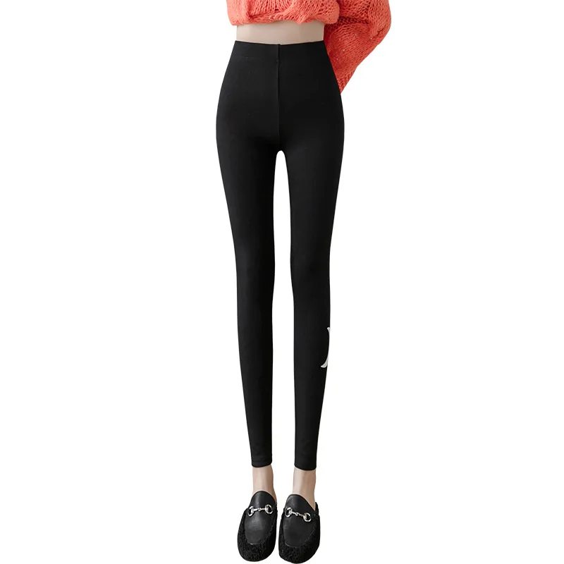 

2020 New Autumn Winter Warm Fleece Leggings Women's Luminous Moon Legging Tight Sports Fashion Velvet Slim Outwear Pencil Pants