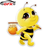 fashion car sticker bees with honey decal decorative accessoriesto cover scratches sunscreen waterproof pvc