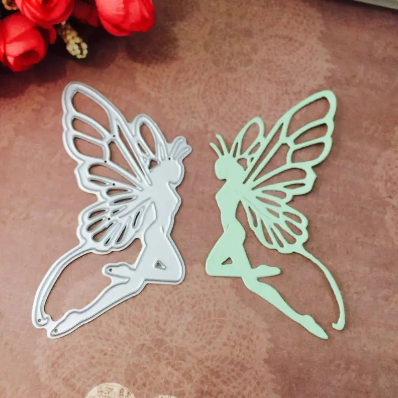 Прямая поставка Фея бабочек металлические Вырубные штампы искусственная