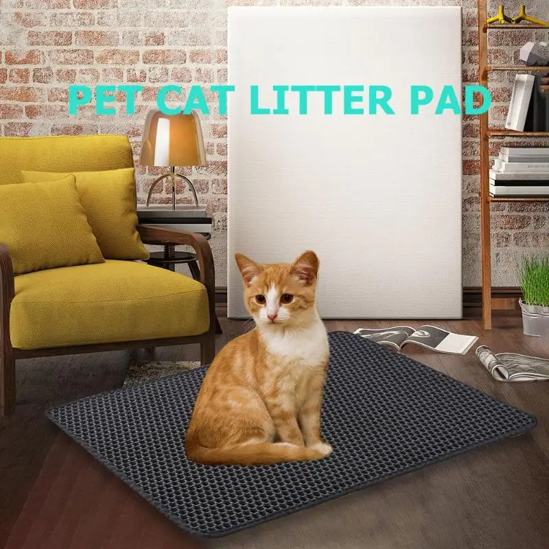 Складной EVA коврик для кошачьего туалета с водонепроницаемым дном