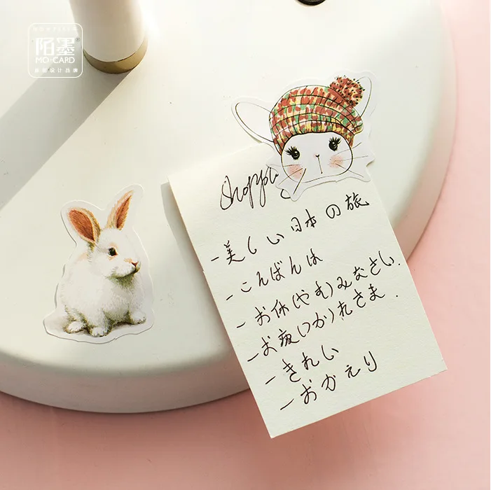 Горячая Распродажа кролик Канцелярские Стикеры s дневник ручной работы клей