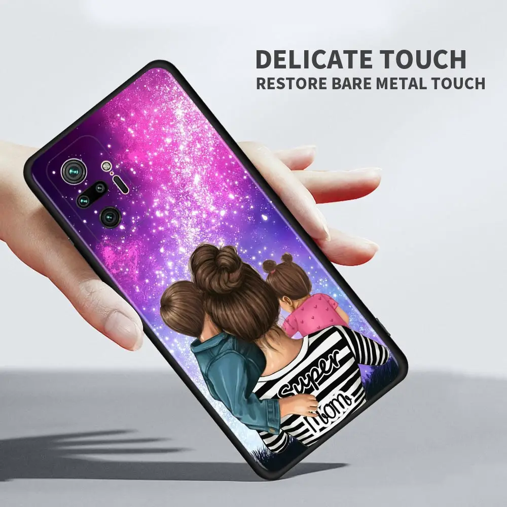Super Mom Baby Girl Boy Soft Funda for Redmi K40 Plus 9A 9C 9T Coque Phone case For Redmi Note 10 Pro Max 9 9s 9t 8t 7 Cover