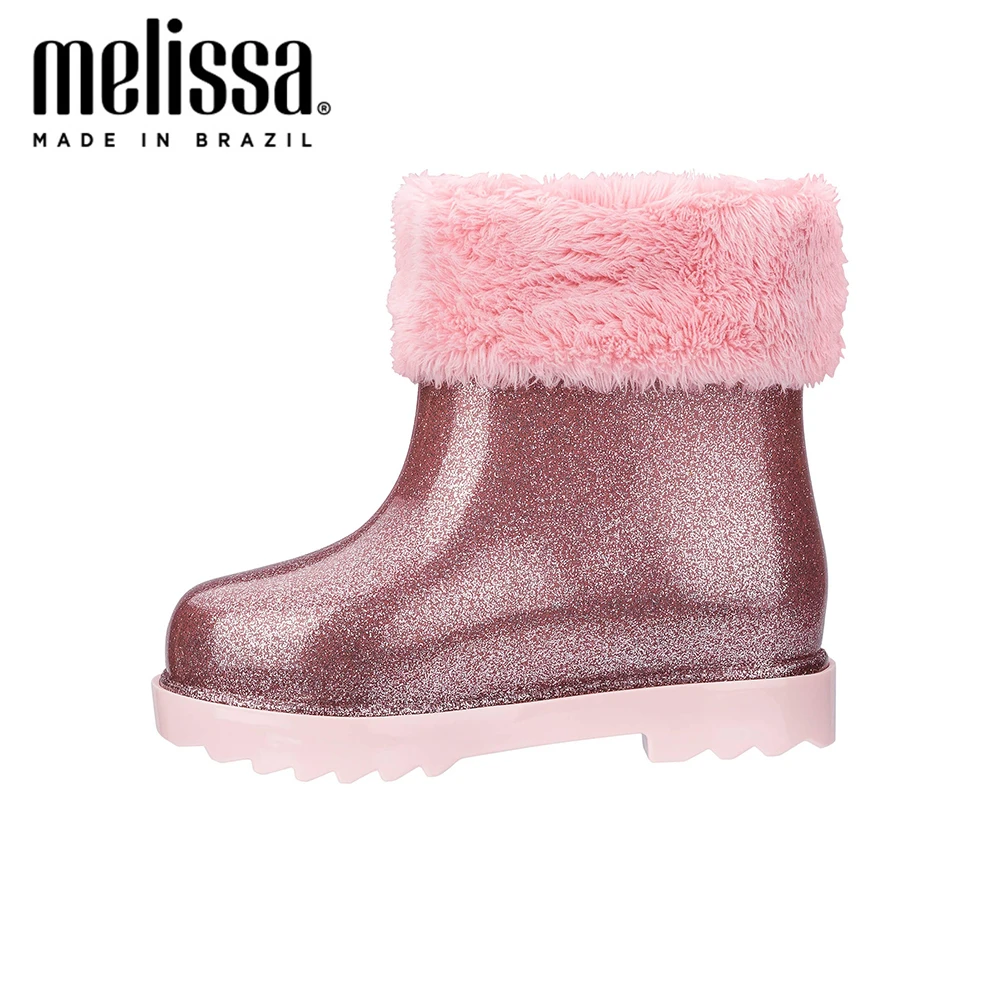 Мини ботинки Melissa Rain II для девочек обувь желе плюшевые теплые зимние новинка 2020