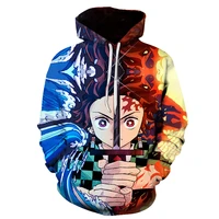 popular anime demon slayer blade series cosplay peripheral fashion new printed pattern digital sweater loose hoodie unisex