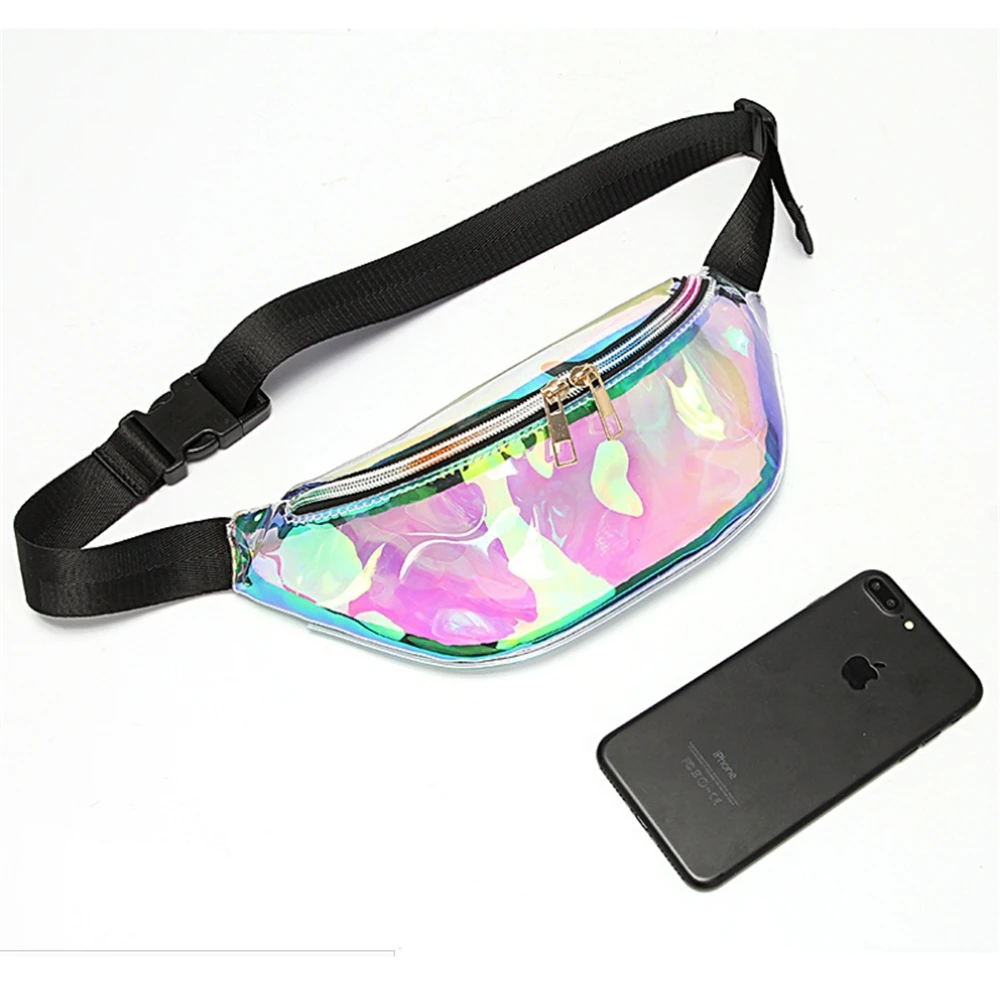 Модная прозрачная сумка из ПВХ с лазерным рисунком унисекс сумка-мессенджер