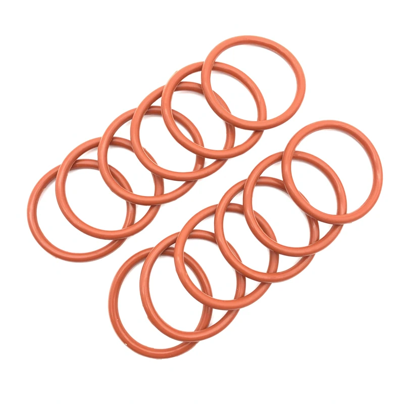 100pcs VMQ O Ring Seal Gasket Thickness CS3.5mm OD12 ~ 46mm Silicone Rubber Insulated Waterproof Washer Round Shape Nontoxic Red |