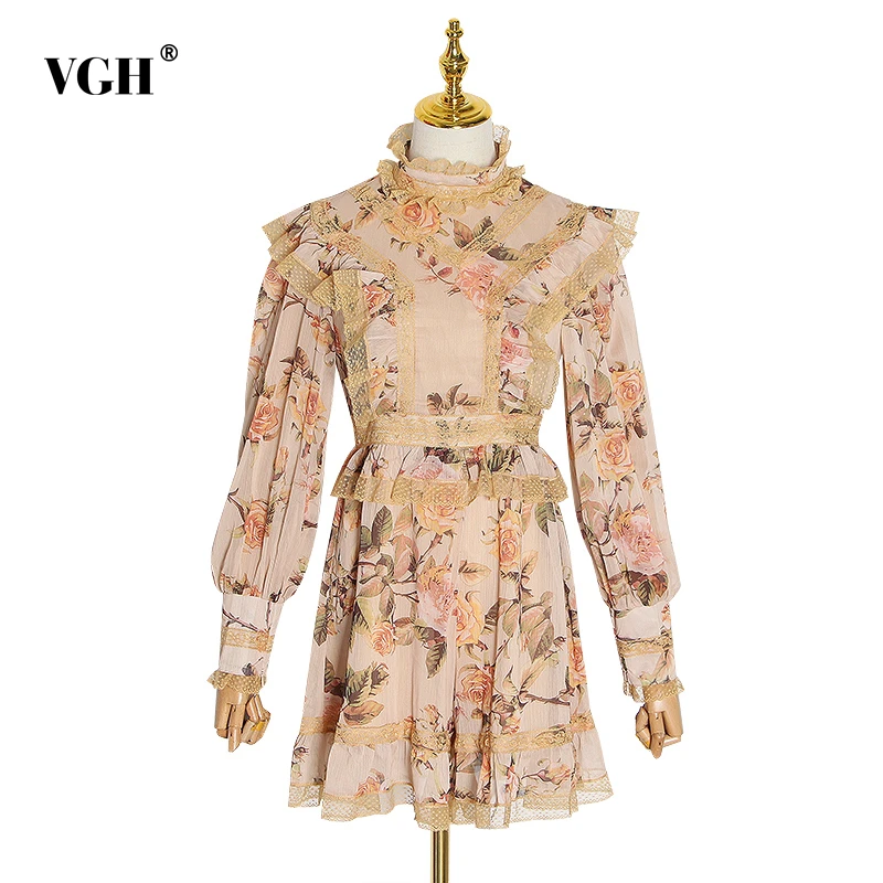 Женский комбинезон с оборками VGH повседневный кружевной в стиле пэчворк