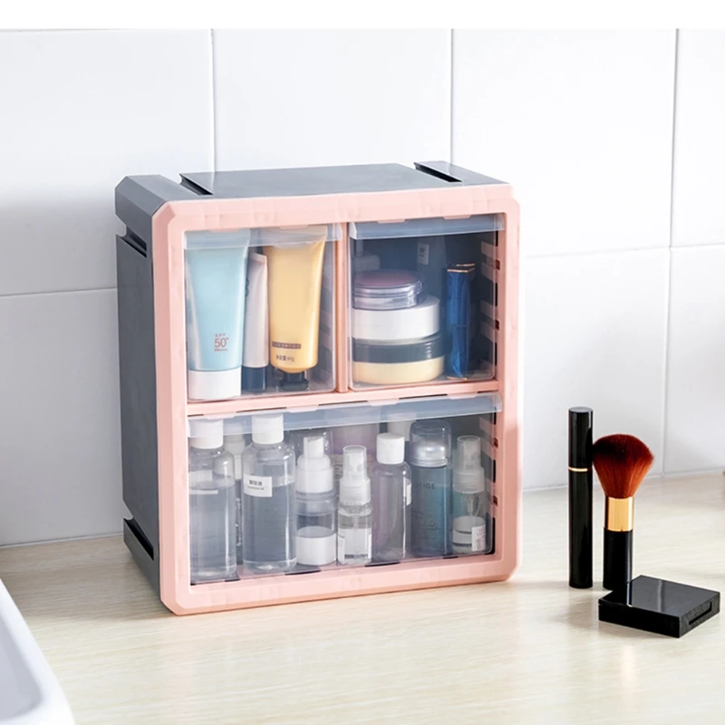 

H05B Wall Mount Pen Holder Multiple Compartments Stackable Combinable Office Desktop Organizer Holder Sliding Drawer Slots