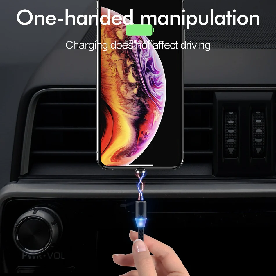 2м Магнитный кабель Micro USB Type C Быстрая зарядка Type-C Магнитное Зарядное Устройство для Мобильного Телефона USBC Для Xiaomi Samsung Oneplus Huawei.