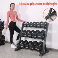 new home hexagonal adjustable double layer three layer dumbbell rack display stand dumbbell dumbbell set storage rack