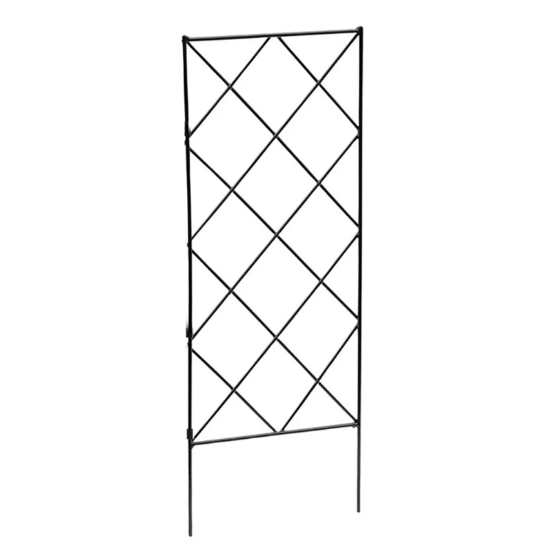 

LXAF Garden Plants Vines Climbing Trellis Black Metal Wire Lattice Grid Trellis Panels Decorative Fences Flower Support Frame