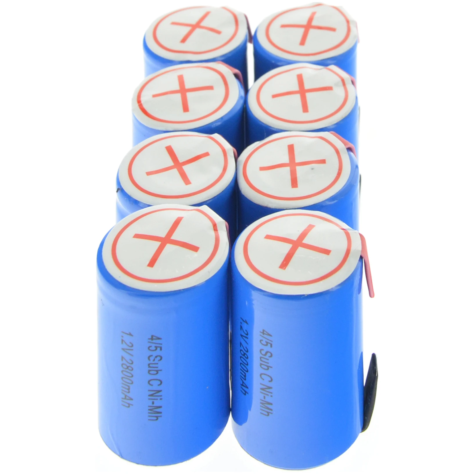

2/4/8/12/16/20pcs 4/5 SubC Sub C 2800mAh 1.2V Ni-Mh Rechargeable Battery Blue Cell with Tab