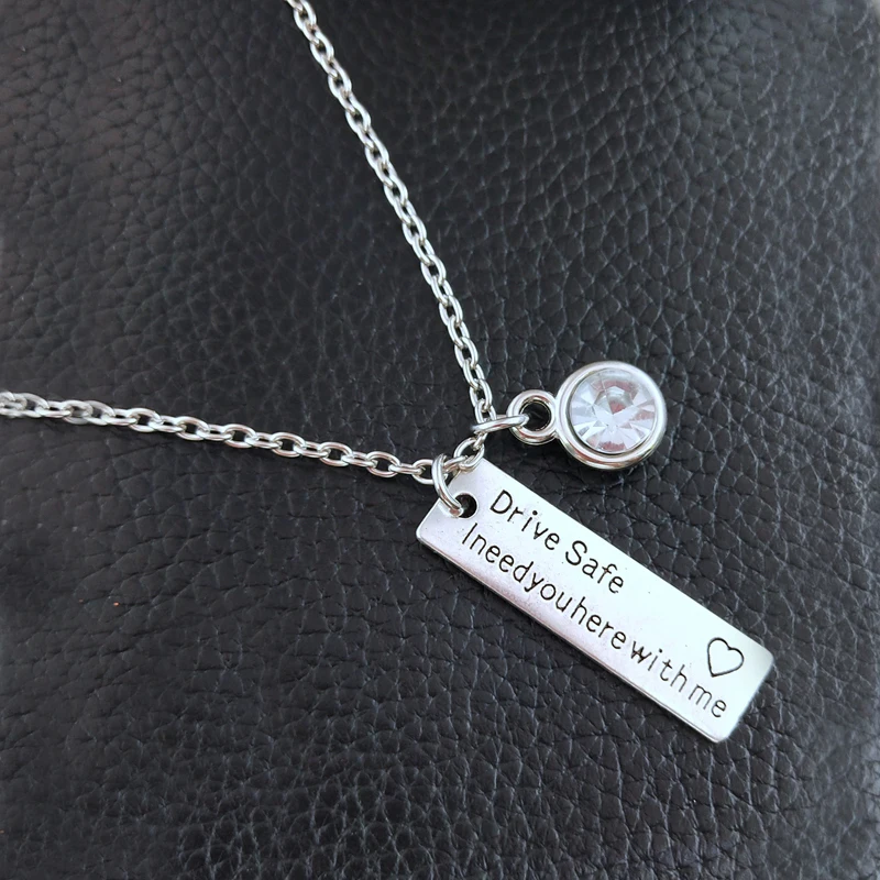 Ожерелье для пар с гравировкой ожерелье камнями по месяцу рождения подарок мужа