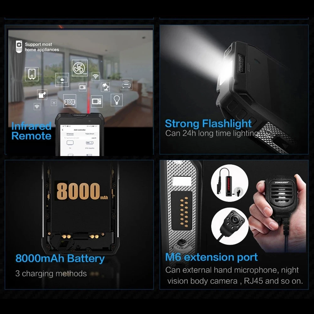 CONQUEST S18 глобальная версия прочный смартфон мобильный телефон Android 8 1 4G LTE IP68