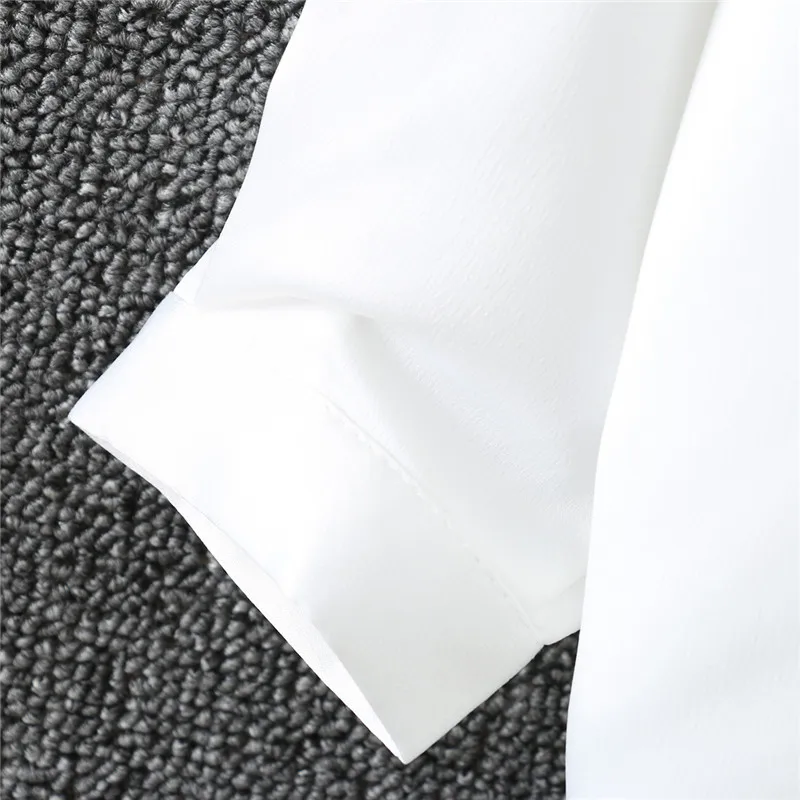 

Summer 2020 fashion popular ladies cool casual black and white solid color long sleeve ladies shirt