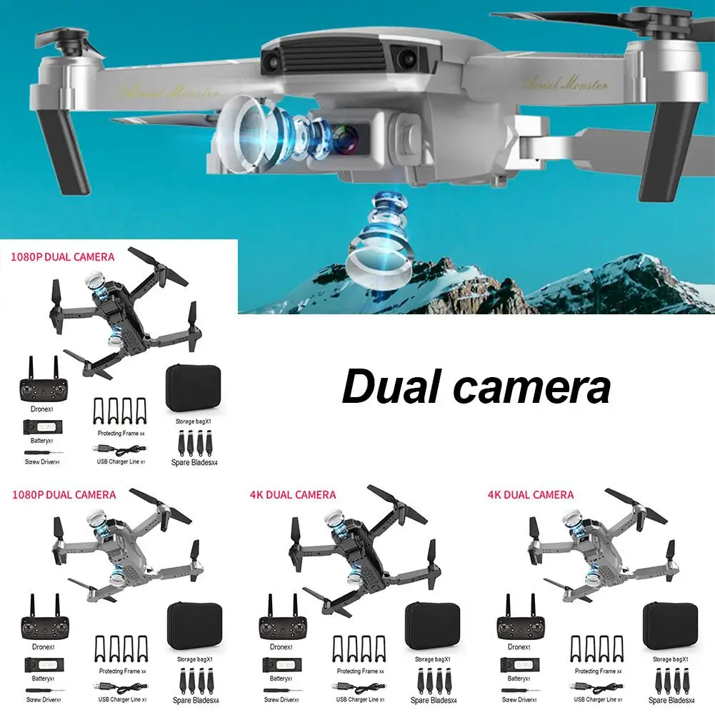 Квадрокоптер E100 с HD камерой 4K Wi Fi 2020 P|Квадрокоптеры камерами| |