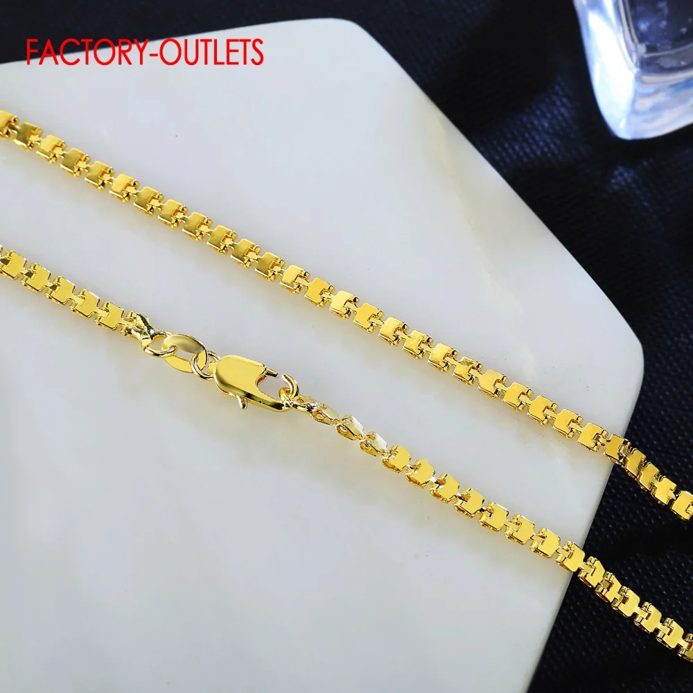 Новейший дизайн лучшая цена золотой цвет квадратная цепочка для женщин и девочек