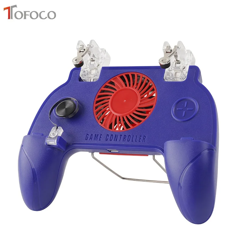 Шесть пальцев контроллер PUBG с кулером вентилятор геймпад Pubg мобильный l1 r1