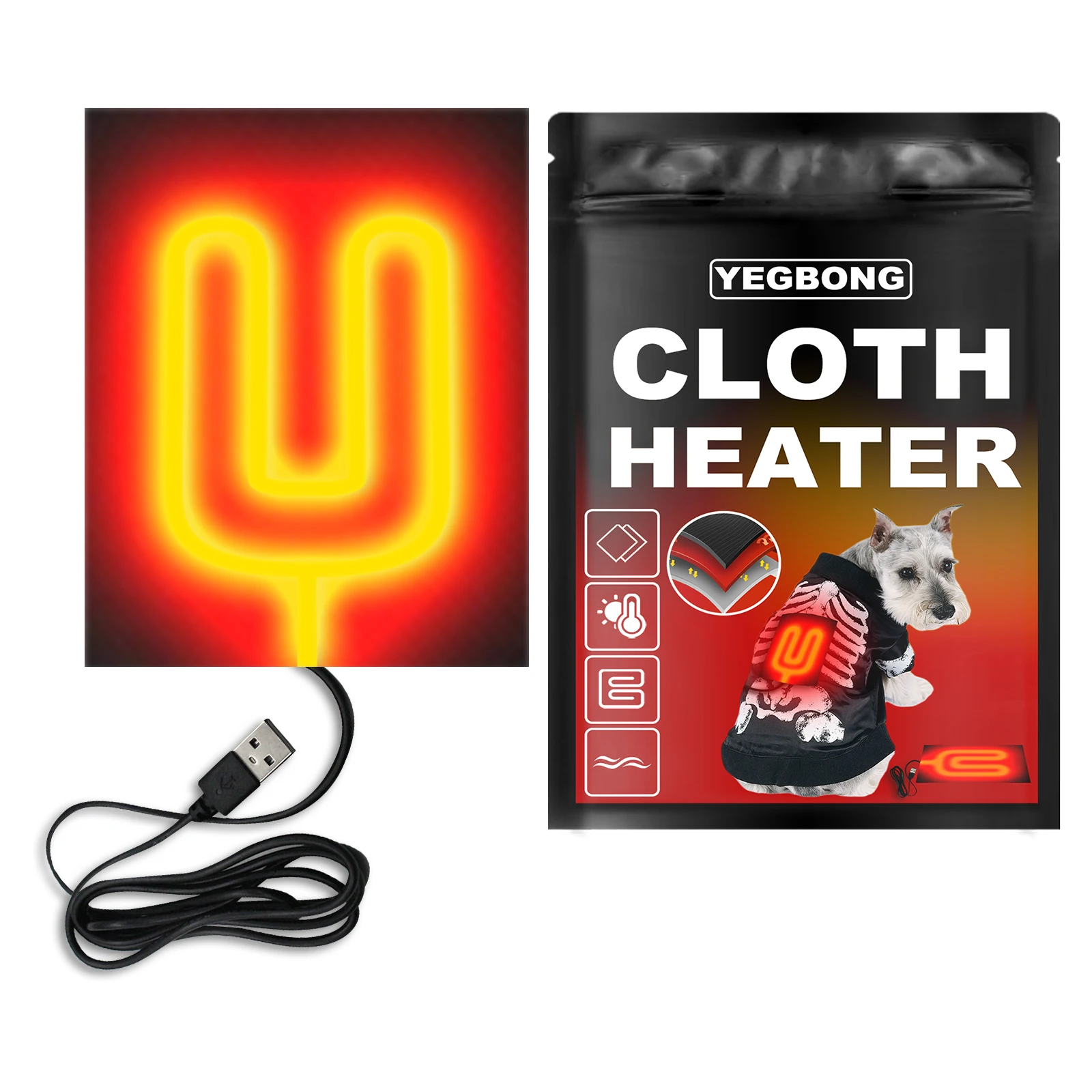 Грелка USB обогреватель для домашних животных электрическая тканевая грелка