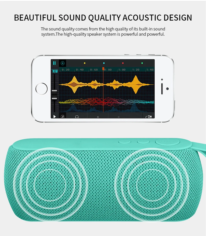 Портативный Bluetooth динамик уличный беспроводной громкий звуковая система 3D
