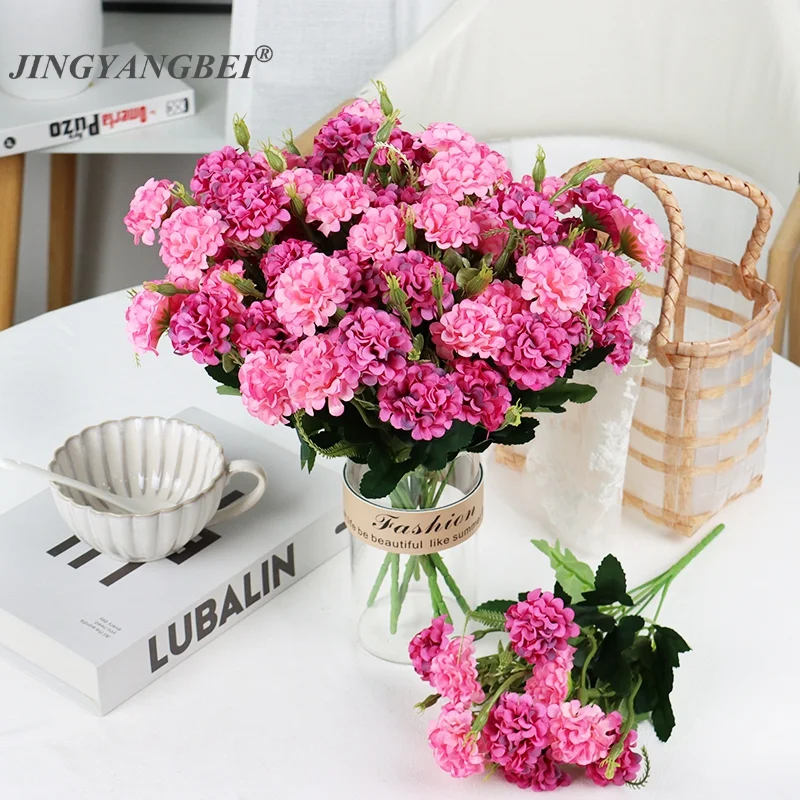 

Искусственные цветы гортензии, шелковые цветы, букет невесты для вечерние ринки, офиса, дома, свадьбы, рождественские украшения, новогодние ...