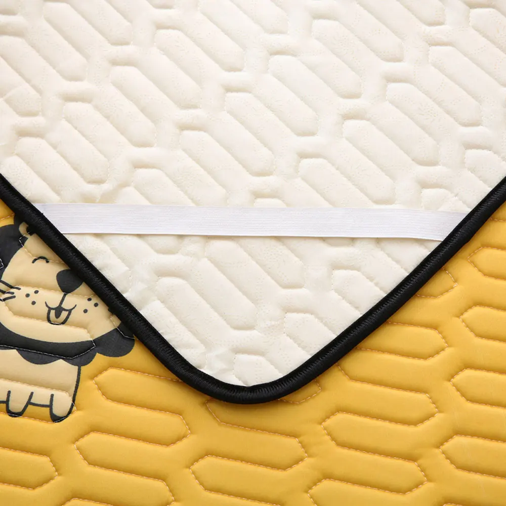 

Children's Summer Cool Latex Mat Bed Protection Pad Including 1 Pillow Case Cartoon Mat Home Air Conditioning Room Kindergarten