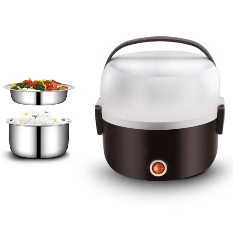 220 В электрическое отопление Коробки для обедов Нержавеющая сталь 2L большой