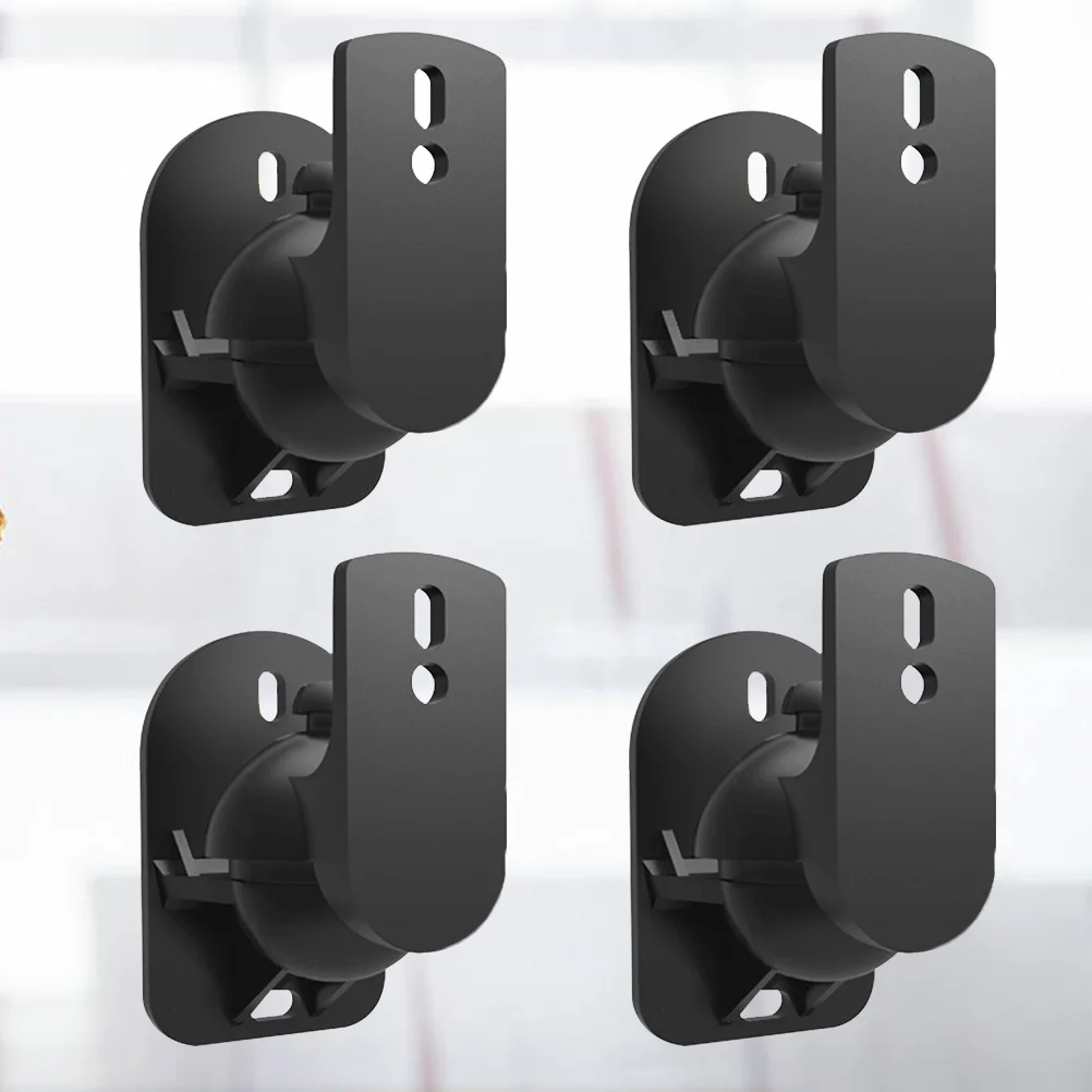 

4PCS Speaker Wall Mount Bracket Surround Sound Wall Holder Stand (Black)