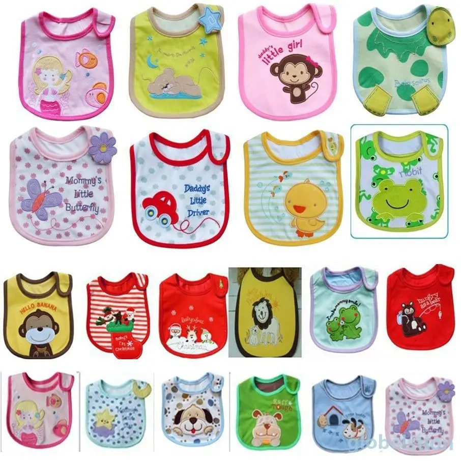 

New Cute Baby Bibs Towel Saliva Waterproof Kids Cartoon Pattern 3 Layer Toddler Lunch Arrival