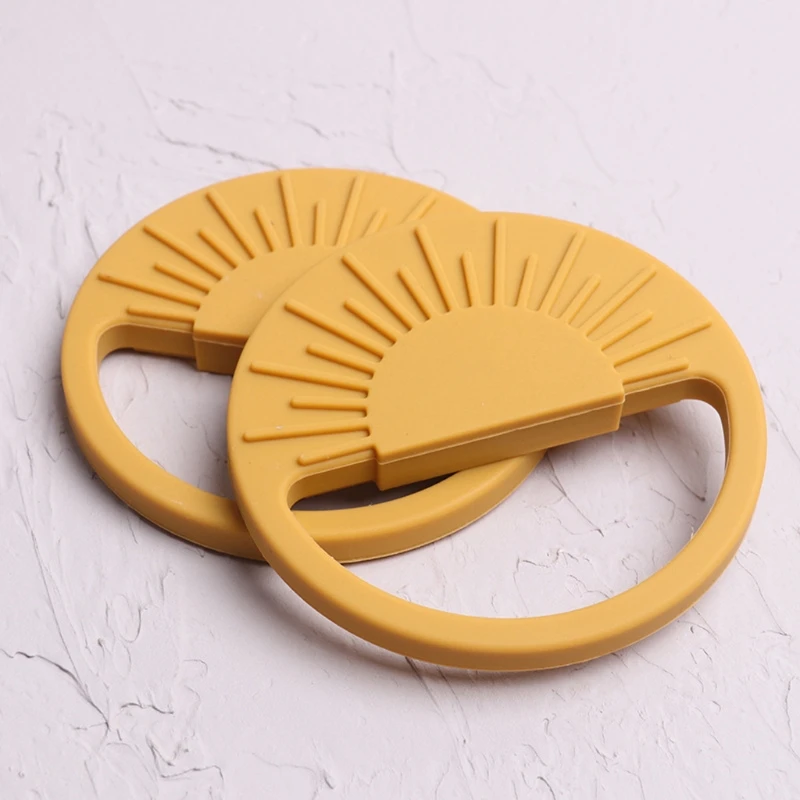 Mordedores de silicona para beb&eacute;, anillo de dentici&oacute;n para roedores, juguete calmante para el dolor, mordedor Natural para dejar de chupar, 1 unidad-2
