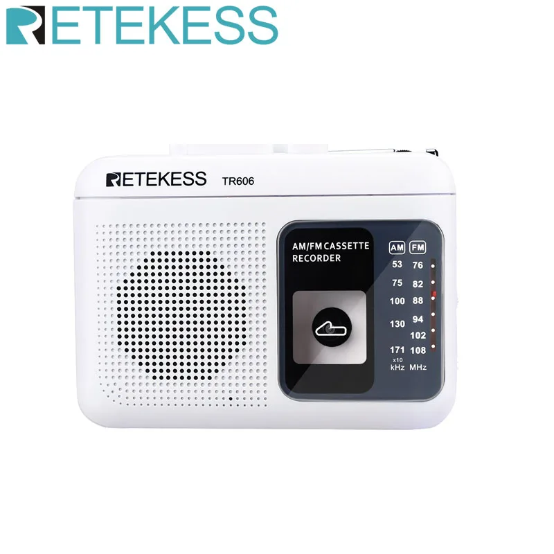 Retekess TR606 2 Band FM/AM портативное радио с воспроизведением кассеты Диктофон поддержка Встроенный/внешний микрофон Запись