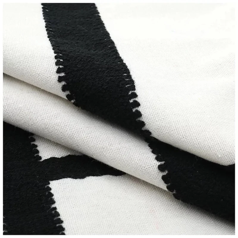 Домашние декоративные черный белый серый чехол для подушки с вышивкой в