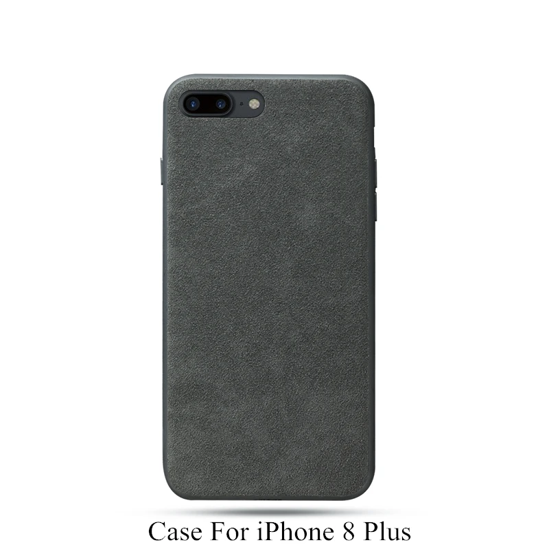For iPhone 8 Plus Роскошный чехол для телефона, чехол для iPhone XS 11 Pro MAX XR 6 6s 7 8 Plus X, Итальянская замша, как ткань, кожаный чехол, Coque Fundas - Цвет: For iPhone 8 Plus