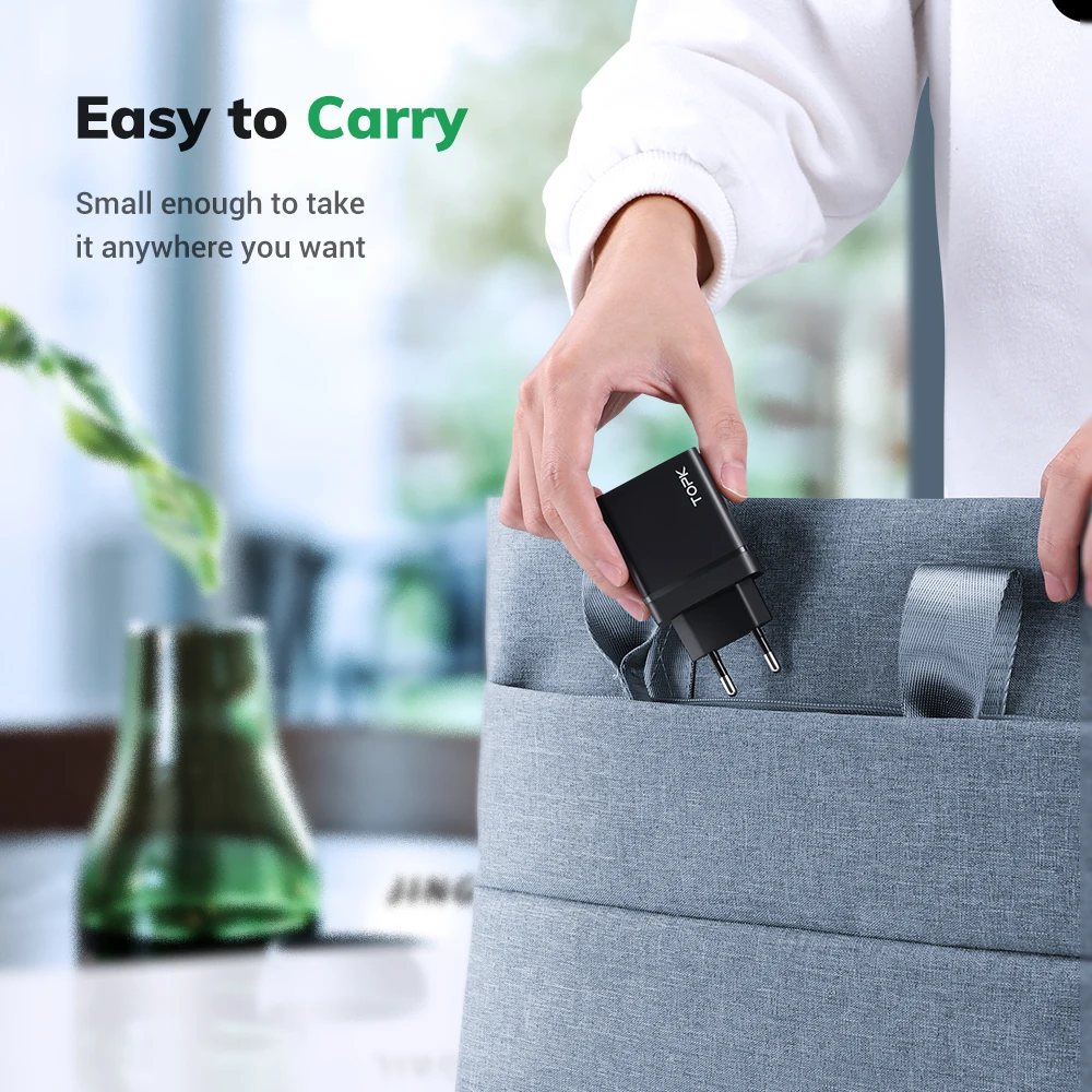 Адаптер питания TOPK USB-Type C для быстрой зарядки телефонов iPhone Android 36 Вт | Мобильные