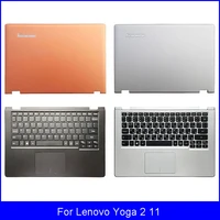 new laptop lcd back cover for lenovo yoga 2 11 series palmrest with keyboard with touchpad a c cover silver orange black